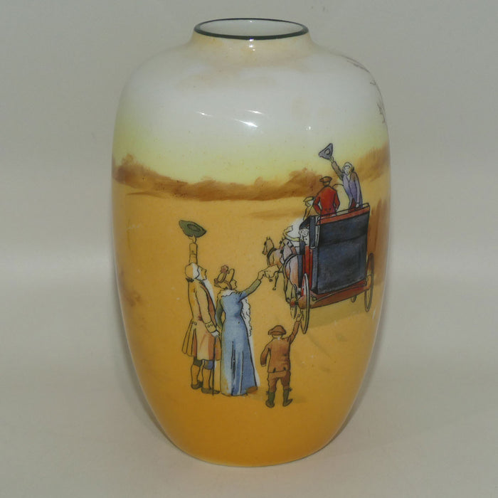 Royal Doulton Coaching Days smaller bulbous vase with narrow mouth E3804 #2