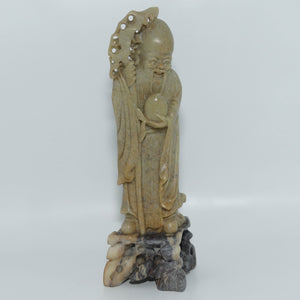 Elaborately Carved Soapstone figure | Chinese Elder