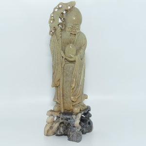 Elaborately Carved Soapstone figure | Chinese Elder