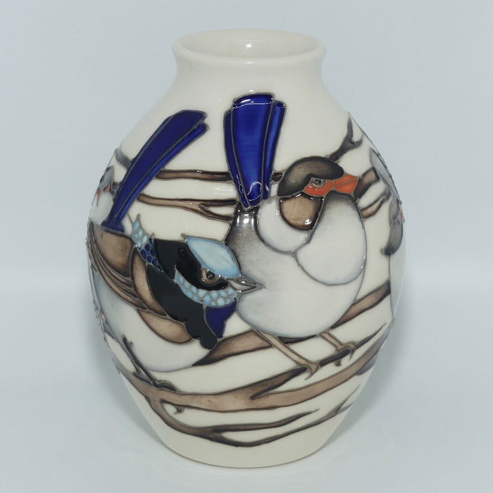 Moorcroft Splendid Fairy Wren 3/5 vase | Num Ed #25