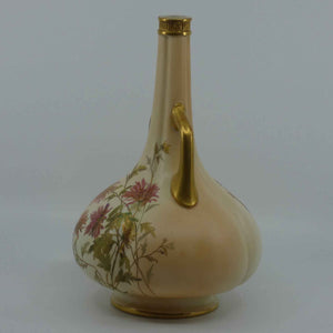 royal-worcester-blush-ivory-hand-painted-tall-narrow-neck-handled-bulbous-vase