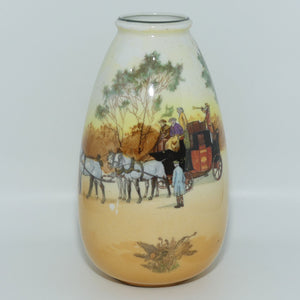 Royal Doulton Coaching Days tall tapering ovoid vase E3804