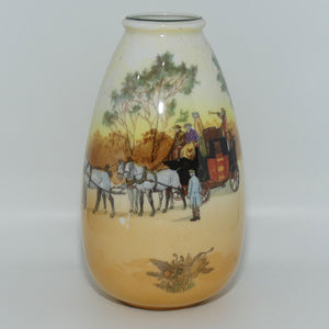 Royal Doulton Coaching Days tall tapering ovoid vase E3804
