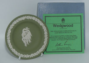 Wedgwood Jasper | Australian Native Flowers | Tasmanian Blue Gum | White on Sage Greenn