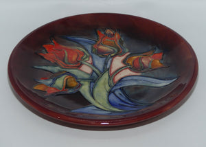 Moorcroft Pottery | Red Tulips 783/10 plate | Sally Tuffin