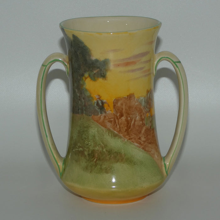 Royal Doulton Ploughing twin handled vase D5650