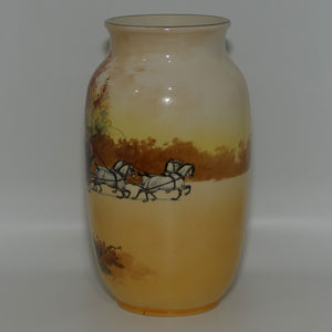 Royal Doulton Coaching Days bulbous cylinder vase | Shape 7995 | D2716