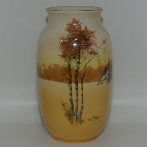Royal Doulton Coaching Days bulbous cylinder vase | Shape 7995 | D2716