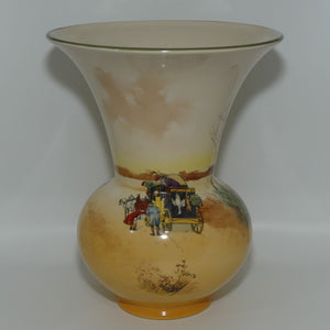 Royal Doulton Coaching Days round base flared top large vase | Shape 8025
