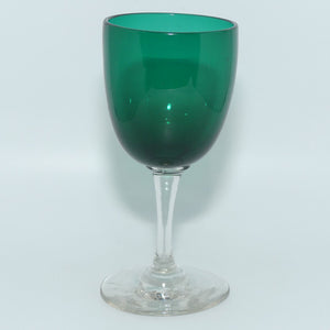Victorian Bristol Green Wine glass c.1880
