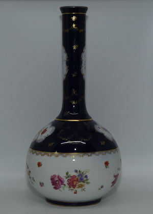 A Vignaud Limoges France tall floral decorated vase