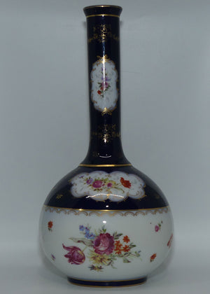 A Vignaud Limoges France tall floral decorated vase