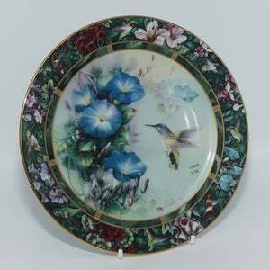 bradex-84-g20-71-3-plate-lena-lius-hummingbird-treasury-the-violet-crowned-hummingbird
