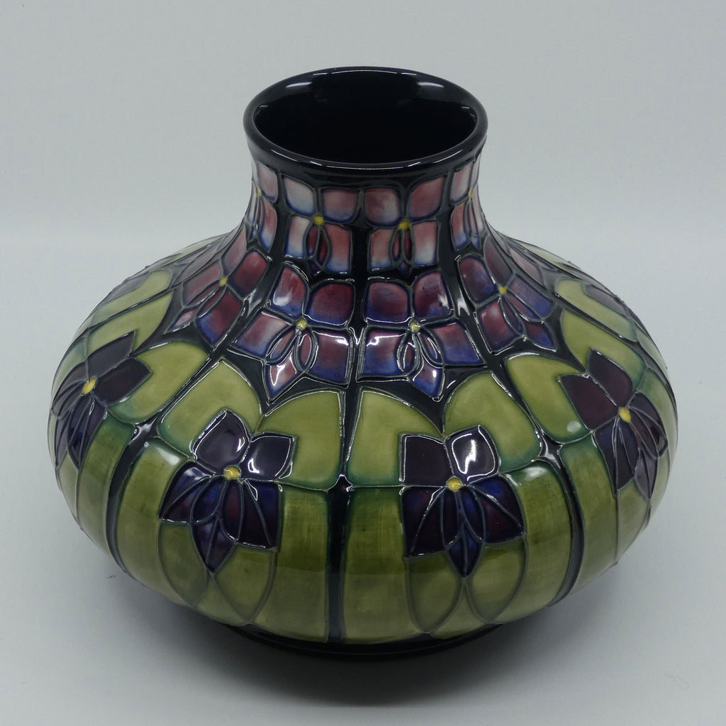 Moorcroft Pottery | Stylised Violets 32/8 vase | Sally Tuffin