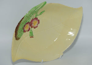 Carlton Ware Primula on Yellow leaf dish
