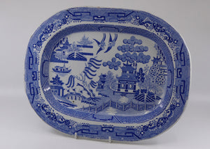 antique-ironstone-willow-pattern-platter-c-1870