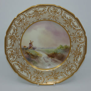 royal-doulton-hand-painted-windmill-countryside-plate