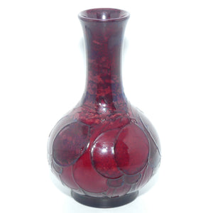 William Moorcroft Flambe Wisteria narrow neck bulbous vase 